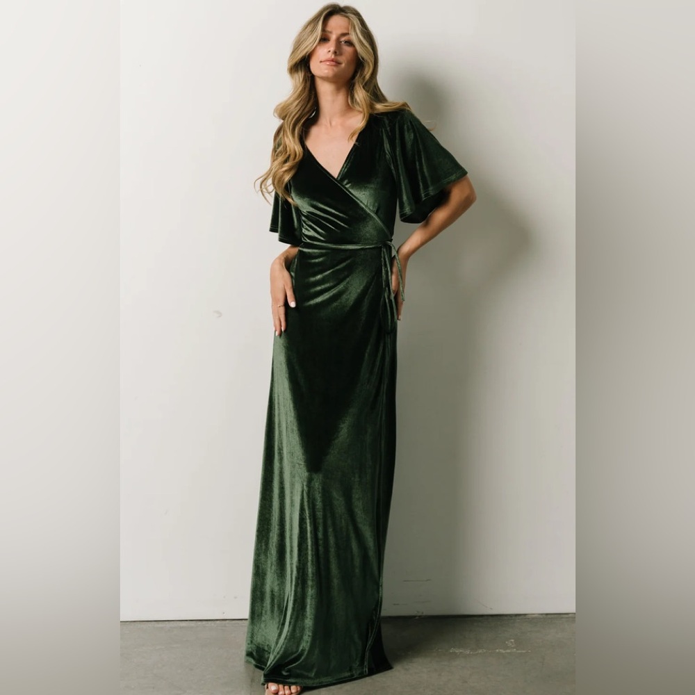 Meghan Velvet Wrap Maxi Dress